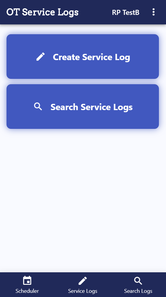 Screenshot of service logs dashboard